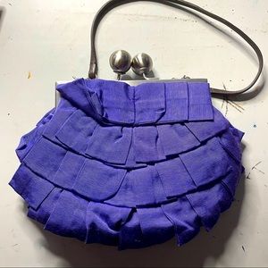 Boden clutch royal blue ribbon purse